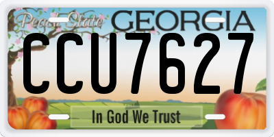 GA license plate CCU7627