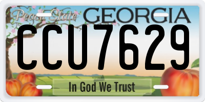 GA license plate CCU7629