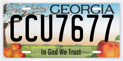 GA license plate CCU7677