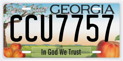 GA license plate CCU7757