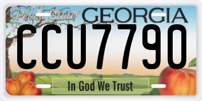 GA license plate CCU7790