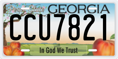 GA license plate CCU7821
