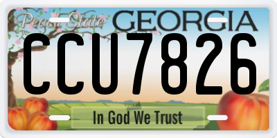 GA license plate CCU7826