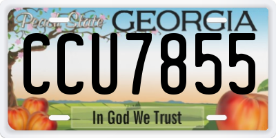 GA license plate CCU7855