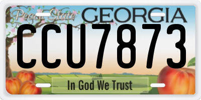 GA license plate CCU7873
