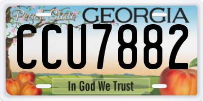 GA license plate CCU7882