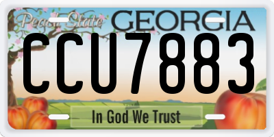 GA license plate CCU7883