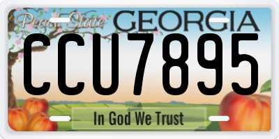 GA license plate CCU7895