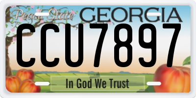 GA license plate CCU7897