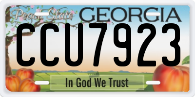 GA license plate CCU7923