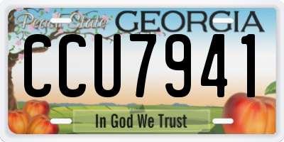 GA license plate CCU7941