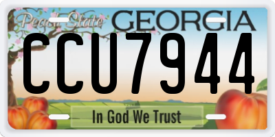 GA license plate CCU7944