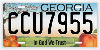 GA license plate CCU7955