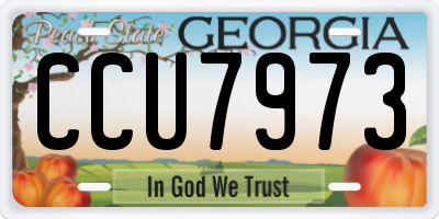 GA license plate CCU7973