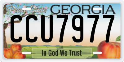 GA license plate CCU7977