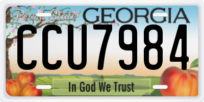 GA license plate CCU7984