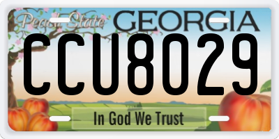 GA license plate CCU8029
