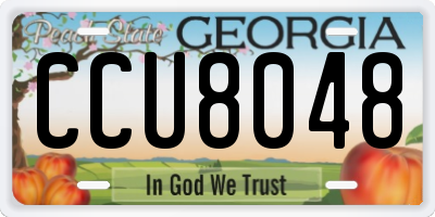 GA license plate CCU8048