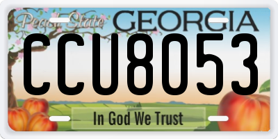 GA license plate CCU8053