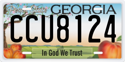 GA license plate CCU8124