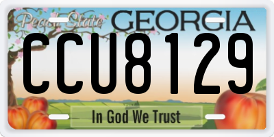 GA license plate CCU8129