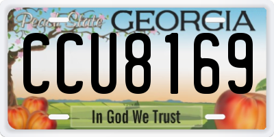GA license plate CCU8169