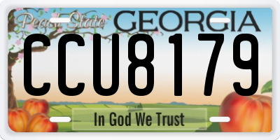 GA license plate CCU8179