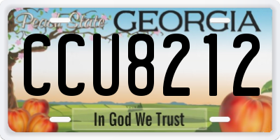 GA license plate CCU8212