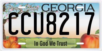 GA license plate CCU8217