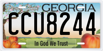 GA license plate CCU8244