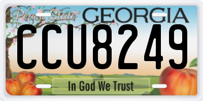 GA license plate CCU8249