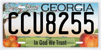 GA license plate CCU8255