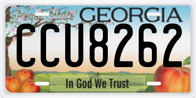 GA license plate CCU8262