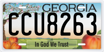 GA license plate CCU8263