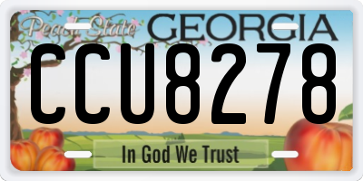 GA license plate CCU8278