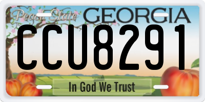 GA license plate CCU8291