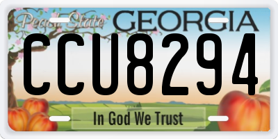 GA license plate CCU8294