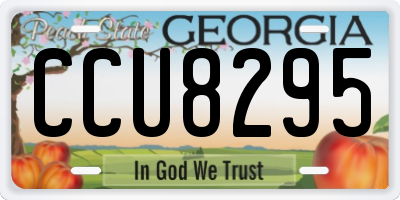 GA license plate CCU8295