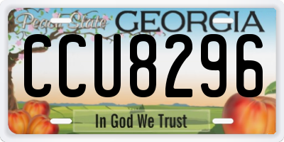 GA license plate CCU8296