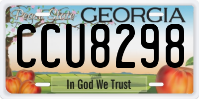 GA license plate CCU8298