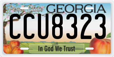 GA license plate CCU8323