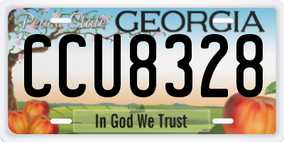 GA license plate CCU8328
