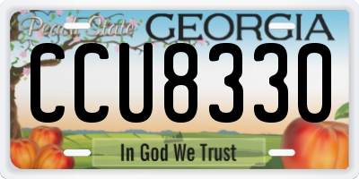 GA license plate CCU8330