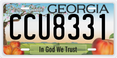 GA license plate CCU8331