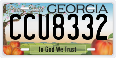 GA license plate CCU8332