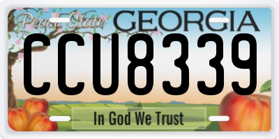 GA license plate CCU8339