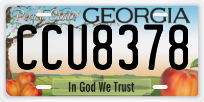 GA license plate CCU8378