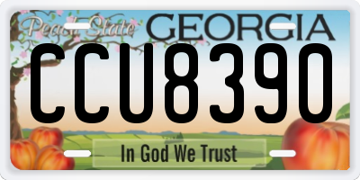 GA license plate CCU8390
