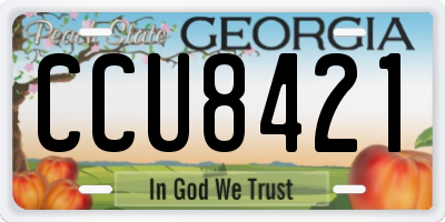 GA license plate CCU8421