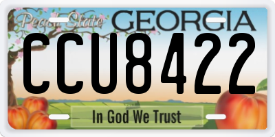 GA license plate CCU8422